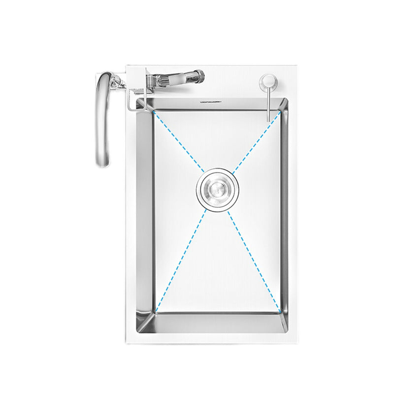 Contemporary Style Kitchen Sink Soundproof Design Kitchen Sink with Overflow Hole Clearhalo 'Home Improvement' 'home_improvement' 'home_improvement_kitchen_sinks' 'Kitchen Remodel & Kitchen Fixtures' 'Kitchen Sinks & Faucet Components' 'Kitchen Sinks' 'kitchen_sinks' 7389320