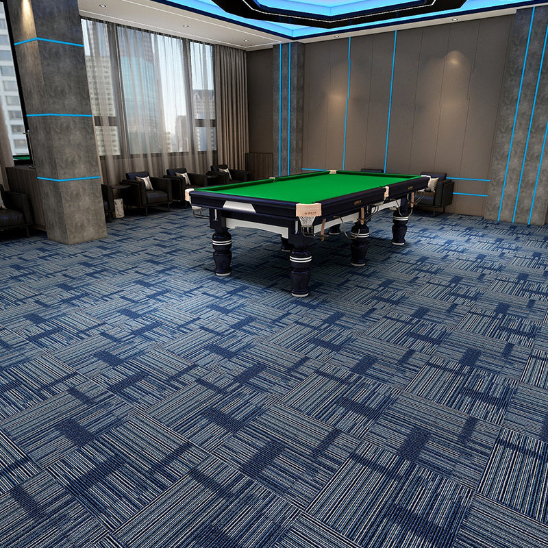 Modern Carpet Tiles Multi Level Loop Glue Down Non-Skid Carpet Tile for Foyer Gray White Gray 40-Piece Set Clearhalo 'Carpet Tiles & Carpet Squares' 'carpet_tiles_carpet_squares' 'Flooring 'Home Improvement' 'home_improvement' 'home_improvement_carpet_tiles_carpet_squares' Walls and Ceiling' 7389348