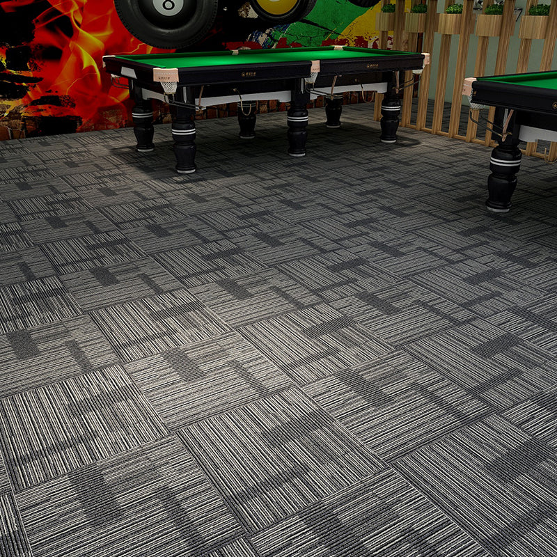 Modern Carpet Tiles Multi Level Loop Glue Down Non-Skid Carpet Tile for Foyer Dark Coffee 40-Piece Set Clearhalo 'Carpet Tiles & Carpet Squares' 'carpet_tiles_carpet_squares' 'Flooring 'Home Improvement' 'home_improvement' 'home_improvement_carpet_tiles_carpet_squares' Walls and Ceiling' 7389356