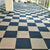Modern Carpet Tiles Multi Level Loop Glue Down Non-Skid Carpet Tile for Foyer Antique Blue 40-Piece Set Clearhalo 'Carpet Tiles & Carpet Squares' 'carpet_tiles_carpet_squares' 'Flooring 'Home Improvement' 'home_improvement' 'home_improvement_carpet_tiles_carpet_squares' Walls and Ceiling' 7389358