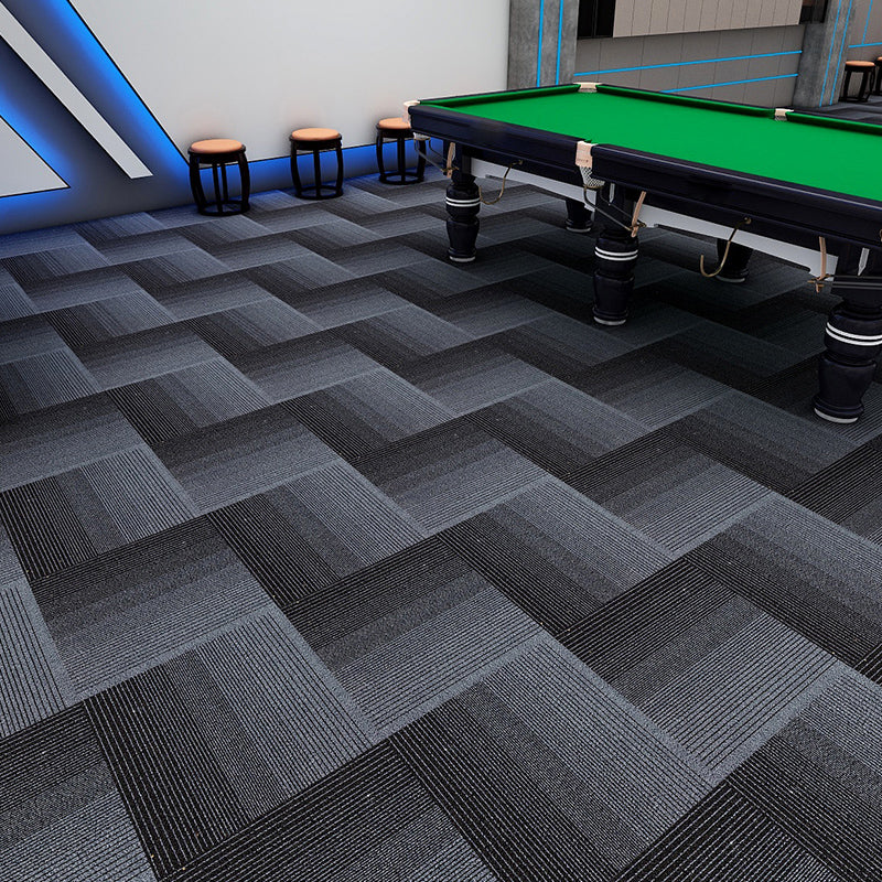 Modern Carpet Tiles Multi Level Loop Glue Down Non-Skid Carpet Tile for Foyer Heather Gray 40-Piece Set Clearhalo 'Carpet Tiles & Carpet Squares' 'carpet_tiles_carpet_squares' 'Flooring 'Home Improvement' 'home_improvement' 'home_improvement_carpet_tiles_carpet_squares' Walls and Ceiling' 7389368