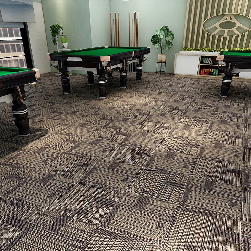 Modern Carpet Tiles Multi Level Loop Glue Down Non-Skid Carpet Tile for Foyer Medium Grey 40-Piece Set Clearhalo 'Carpet Tiles & Carpet Squares' 'carpet_tiles_carpet_squares' 'Flooring 'Home Improvement' 'home_improvement' 'home_improvement_carpet_tiles_carpet_squares' Walls and Ceiling' 7389376