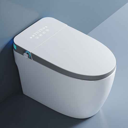 Elongated All-in-One Bidet White Ceramic Smart Toilet Bidet with Heated Seat Clearhalo 'Bathroom Remodel & Bathroom Fixtures' 'Bidets' 'Home Improvement' 'home_improvement' 'home_improvement_bidets' 'Toilets & Bidets' 7389911