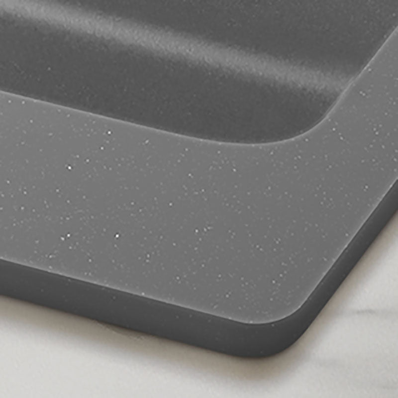 Quartz Kitchen Sink Contemporary Single Bowl Kitchen Sink with Strainer Clearhalo 'Home Improvement' 'home_improvement' 'home_improvement_kitchen_sinks' 'Kitchen Remodel & Kitchen Fixtures' 'Kitchen Sinks & Faucet Components' 'Kitchen Sinks' 'kitchen_sinks' 7389962