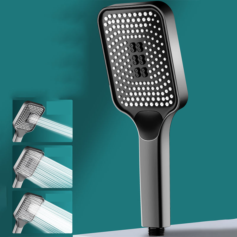 Contemporary Rain Fall Hand Shower Adjustable Spray Pattern Showerhead Black Hand Shower Hose not included Clearhalo 'Bathroom Remodel & Bathroom Fixtures' 'Home Improvement' 'home_improvement' 'home_improvement_shower_heads' 'Shower Heads' 'shower_heads' 'Showers & Bathtubs Plumbing' 'Showers & Bathtubs' 7389967