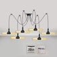 4/6/12-Bulb Amber Glass LED Pendant Vintage Black Capsule Restaurant Swag LED Multi Ceiling Lamp 12 Black Clearhalo 'Ceiling Lights' 'Glass shade' 'Glass' 'Industrial Pendants' 'Industrial' 'Middle Century Pendants' 'Pendant Lights' 'Pendants' 'Tiffany' Lighting' 739075