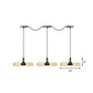 Amber Glass Black Hanging Light Capsule 6/10/14-Light Antiqued LED Tandem Multi Lamp Pendant Clearhalo 'Ceiling Lights' 'Glass shade' 'Glass' 'Industrial Pendants' 'Industrial' 'Middle Century Pendants' 'Pendant Lights' 'Pendants' 'Tiffany' Lighting' 739088