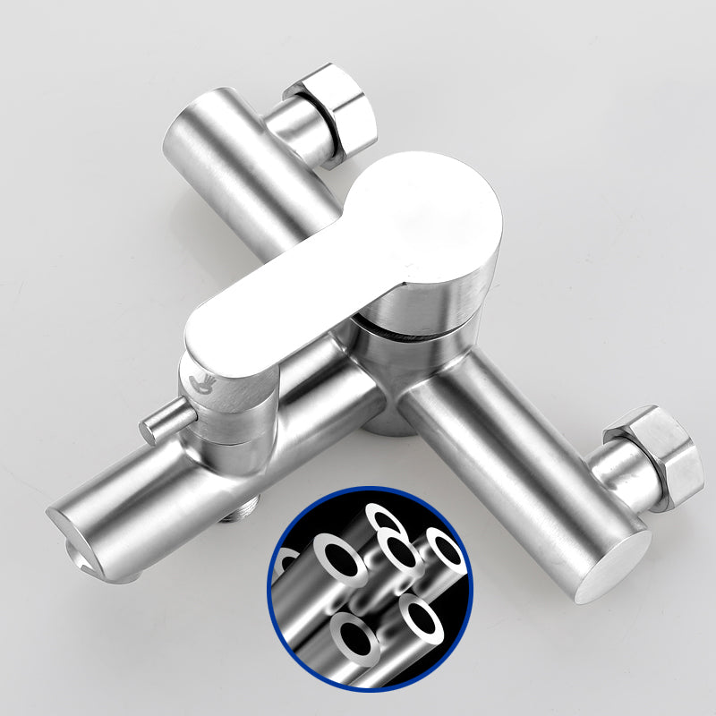 Popular Tub Filler Trim 304 Stainless Steel Wall Mounted Tub Filler Clearhalo 'Bathroom Remodel & Bathroom Fixtures' 'Bathtub Faucets' 'bathtub_faucets' 'Home Improvement' 'home_improvement' 'home_improvement_bathtub_faucets' 7390894