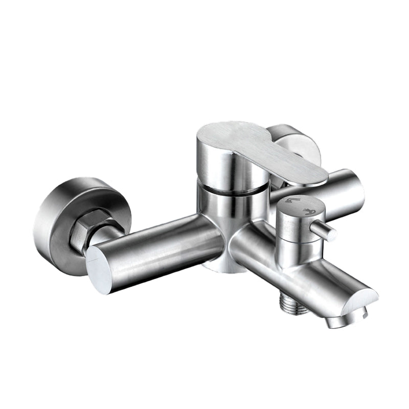 Popular Tub Filler Trim 304 Stainless Steel Wall Mounted Tub Filler Clearhalo 'Bathroom Remodel & Bathroom Fixtures' 'Bathtub Faucets' 'bathtub_faucets' 'Home Improvement' 'home_improvement' 'home_improvement_bathtub_faucets' 7390899