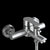 Popular Tub Filler Trim 304 Stainless Steel Wall Mounted Tub Filler Nickel Single Faucet Risers Not Included Clearhalo 'Bathroom Remodel & Bathroom Fixtures' 'Bathtub Faucets' 'bathtub_faucets' 'Home Improvement' 'home_improvement' 'home_improvement_bathtub_faucets' 7390913