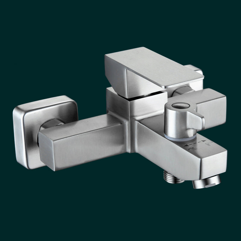 Modern Tub Faucet Trim 304 Stainless Steel Wall Mount Bathroom Faucet Clearhalo 'Bathroom Remodel & Bathroom Fixtures' 'Bathtub Faucets' 'bathtub_faucets' 'Home Improvement' 'home_improvement' 'home_improvement_bathtub_faucets' 7390927