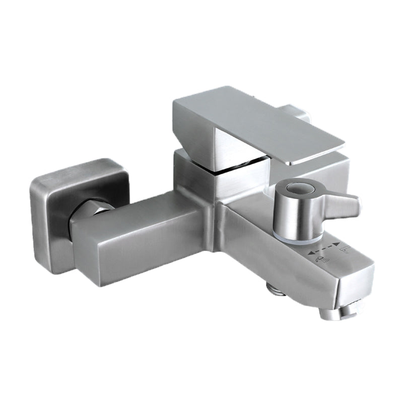 Modern Tub Faucet Trim 304 Stainless Steel Wall Mount Bathroom Faucet Clearhalo 'Bathroom Remodel & Bathroom Fixtures' 'Bathtub Faucets' 'bathtub_faucets' 'Home Improvement' 'home_improvement' 'home_improvement_bathtub_faucets' 7390935