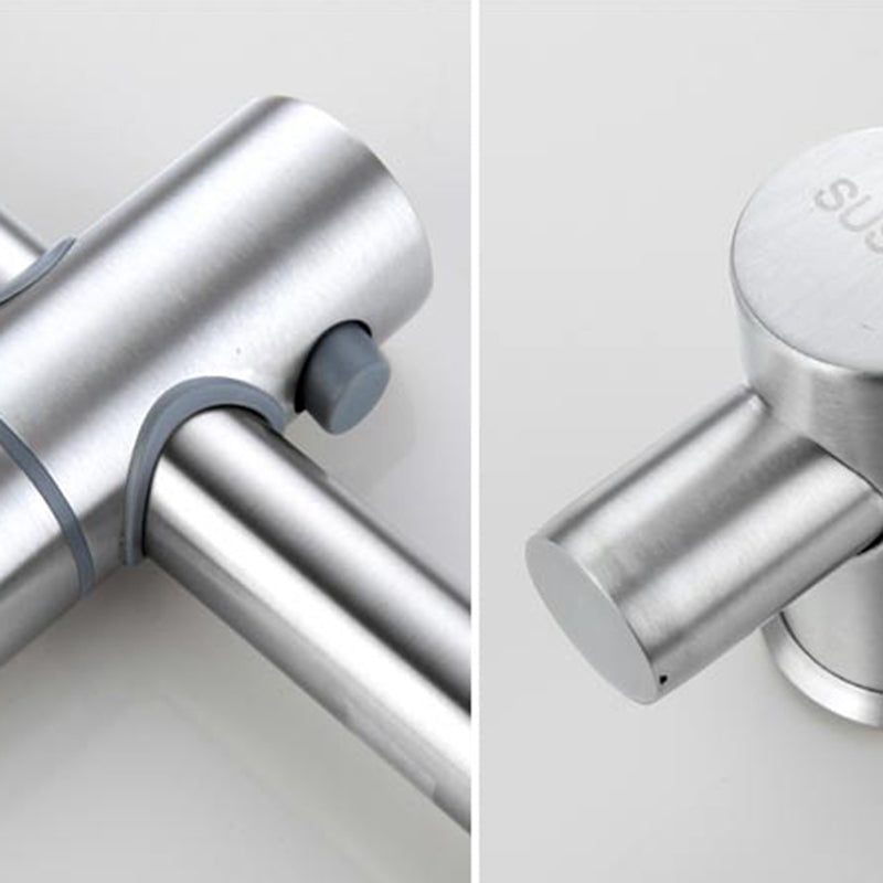 Modern Tub Faucet Trim 304 Stainless Steel Wall Mount Bathroom Faucet Clearhalo 'Bathroom Remodel & Bathroom Fixtures' 'Bathtub Faucets' 'bathtub_faucets' 'Home Improvement' 'home_improvement' 'home_improvement_bathtub_faucets' 7390946