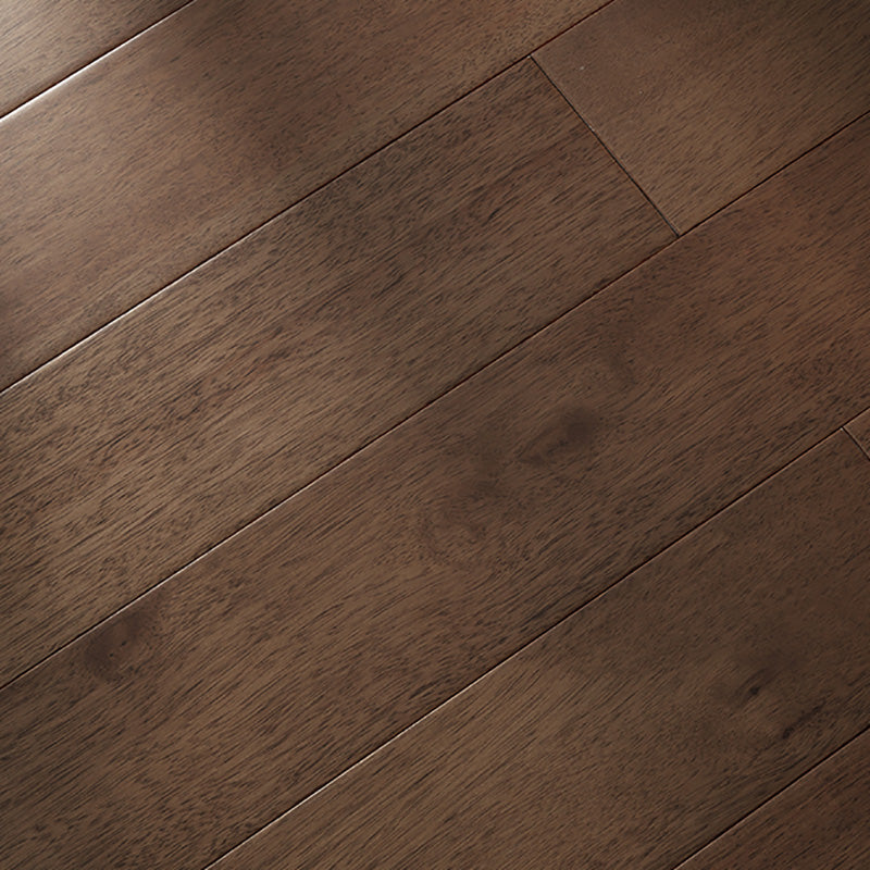 Rectangle Hardwood Deck Tiles Solid Contemporary Hardwood Flooring Black Walnut Click-Lock Clearhalo 'Flooring 'Hardwood Flooring' 'hardwood_flooring' 'Home Improvement' 'home_improvement' 'home_improvement_hardwood_flooring' Walls and Ceiling' 7390965