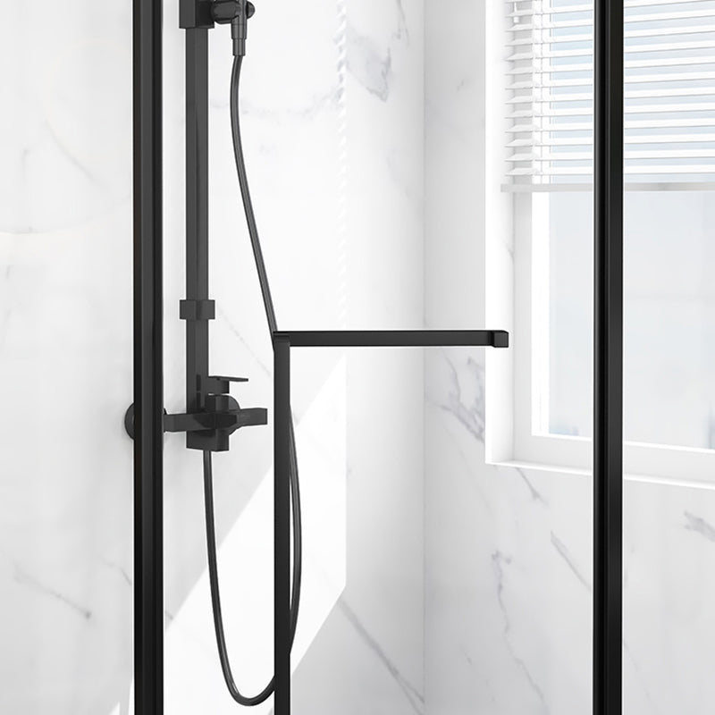 Single Sliding Door Shower Door Diamond Shape Glass Shower Screen Clearhalo 'Bathroom Remodel & Bathroom Fixtures' 'Home Improvement' 'home_improvement' 'home_improvement_shower_tub_doors' 'Shower and Tub Doors' 'shower_tub_doors' 'Showers & Bathtubs' 7391074
