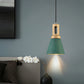 1-Light Cement Hanging Lighting Vintage Black/Grey/Red and Wood Bell Bar Ceiling Pendant Lamp Clearhalo 'Ceiling Lights' 'Industrial Pendants' 'Industrial' 'Middle Century Pendants' 'Pendant Lights' 'Pendants' 'Tiffany' Lighting' 739161