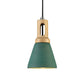 1-Light Cement Hanging Lighting Vintage Black/Grey/Red and Wood Bell Bar Ceiling Pendant Lamp Clearhalo 'Ceiling Lights' 'Industrial Pendants' 'Industrial' 'Middle Century Pendants' 'Pendant Lights' 'Pendants' 'Tiffany' Lighting' 739162