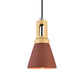 1-Light Cement Hanging Lighting Vintage Black/Grey/Red and Wood Bell Bar Ceiling Pendant Lamp Clearhalo 'Ceiling Lights' 'Industrial Pendants' 'Industrial' 'Middle Century Pendants' 'Pendant Lights' 'Pendants' 'Tiffany' Lighting' 739167