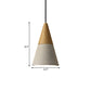 Cement Grey Hanging Light Kit Cone/Trapezoid/Can 1-Head 8.5"/10"/12" High Industrial Pendant Lamp Fixture with Wood Top Clearhalo 'Ceiling Lights' 'Industrial Pendants' 'Industrial' 'Middle Century Pendants' 'Pendant Lights' 'Pendants' 'Tiffany' Lighting' 739184