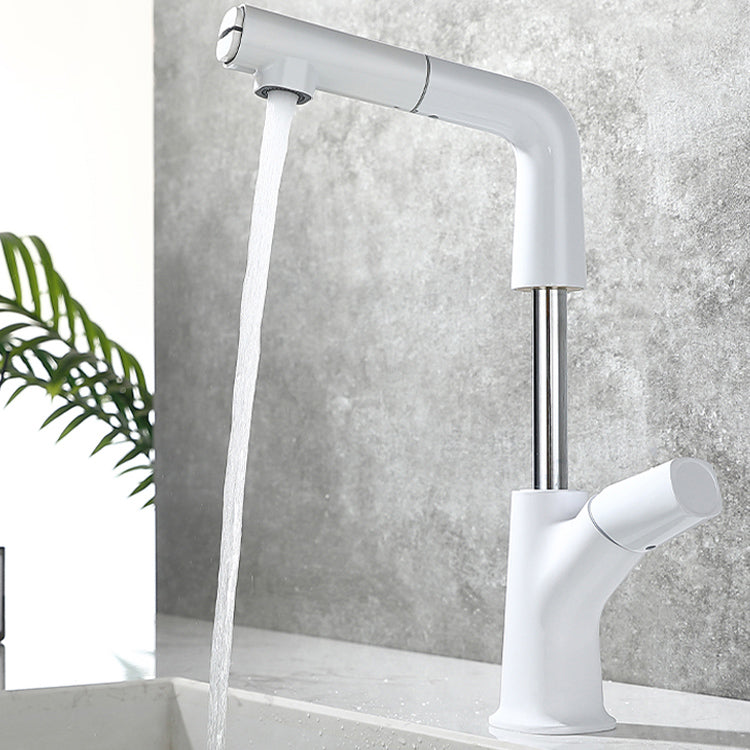 Modern Style Kitchen Faucet Copper Knob Handle Pull Down Kitchen Faucet Clearhalo 'Home Improvement' 'home_improvement' 'home_improvement_kitchen_faucets' 'Kitchen Faucets' 'Kitchen Remodel & Kitchen Fixtures' 'Kitchen Sinks & Faucet Components' 'kitchen_faucets' 7391898