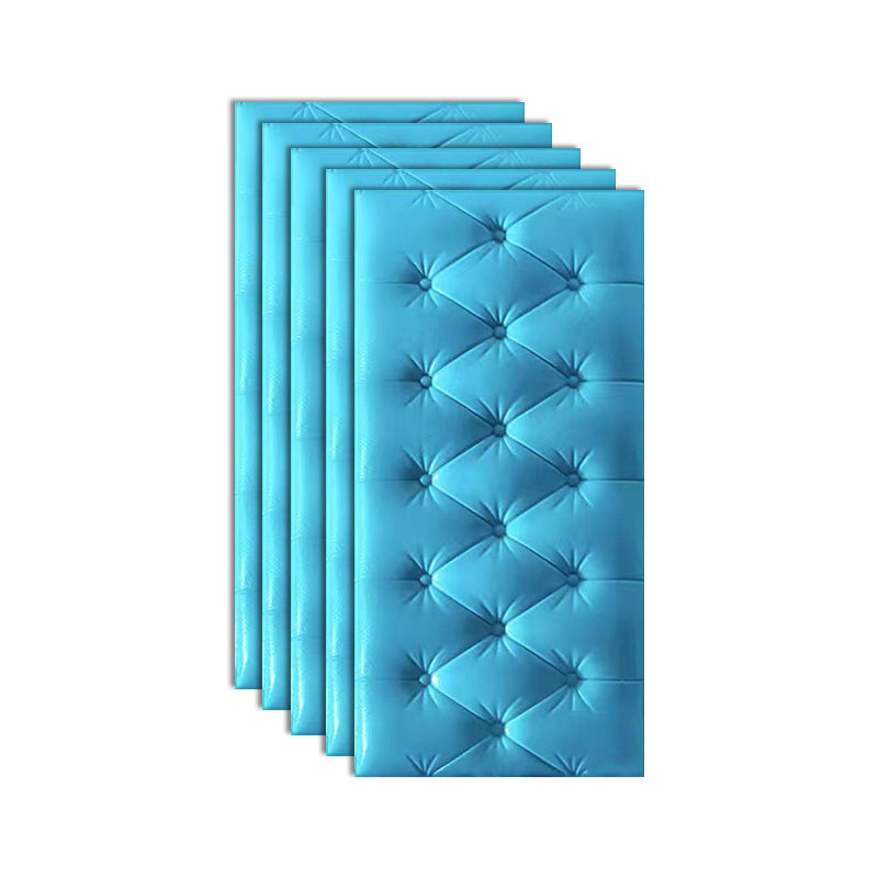 3D Backsplash Panels Contemporary Peel and Stick Wall Paneling Blue 5-Piece Set Clearhalo 'Flooring 'Home Improvement' 'home_improvement' 'home_improvement_wall_paneling' 'Wall Paneling' 'wall_paneling' 'Walls & Ceilings' Walls and Ceiling' 7391916