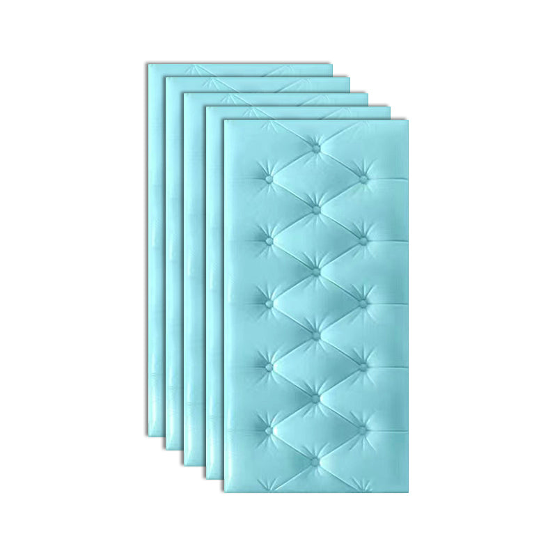 3D Backsplash Panels Contemporary Peel and Stick Wall Paneling Sky Blue 5-Piece Set Clearhalo 'Flooring 'Home Improvement' 'home_improvement' 'home_improvement_wall_paneling' 'Wall Paneling' 'wall_paneling' 'Walls & Ceilings' Walls and Ceiling' 7391918