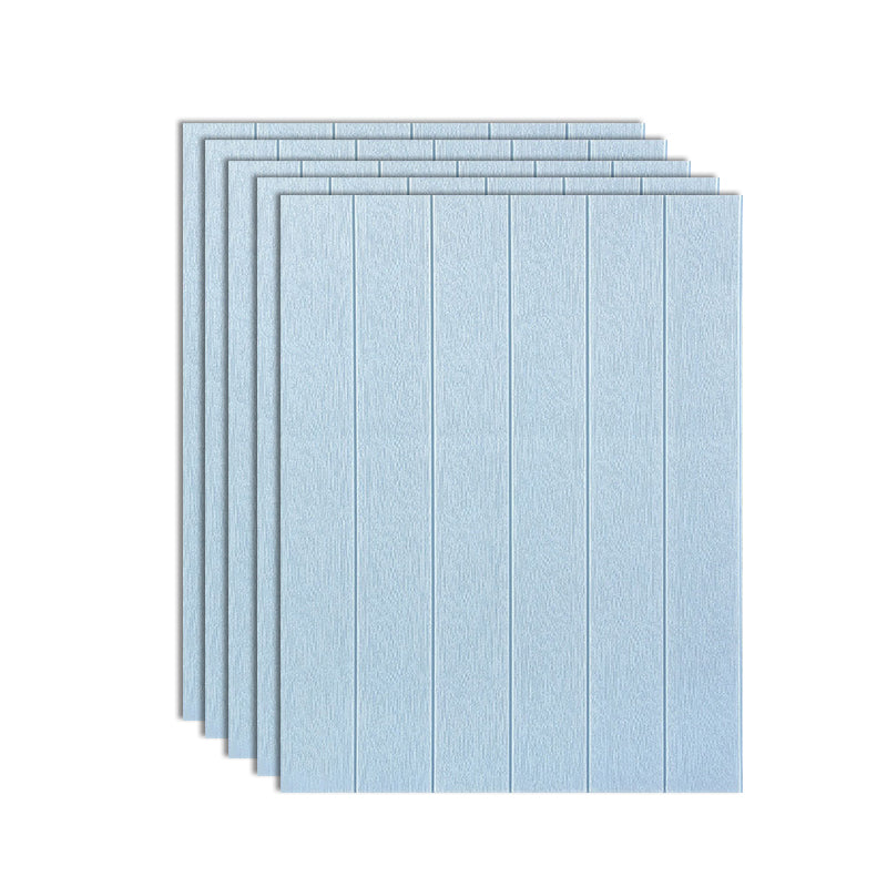 Plastic Backsplash Panels Peel and Stick Wainscoting with Waterproof Light Blue 5-Piece Set Clearhalo 'Flooring 'Home Improvement' 'home_improvement' 'home_improvement_wall_paneling' 'Wall Paneling' 'wall_paneling' 'Walls & Ceilings' Walls and Ceiling' 7391938