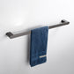 Modern Matte Gray Bathroom Accessory Set Bath Shelf/Towel Bar & Paper Holder Included Single Bar Towel Rack (24"L) Clearhalo 'Bathroom Hardware Sets' 'Bathroom Hardware' 'Bathroom Remodel & Bathroom Fixtures' 'bathroom_hardware_sets' 'Home Improvement' 'home_improvement' 'home_improvement_bathroom_hardware_sets' 7392177