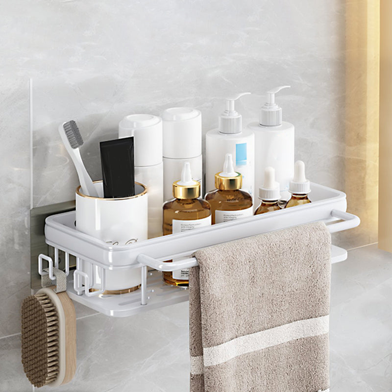 Modern Bathroom Accessories Hardware Set 1/2/3 - Piece Bath Shelf White 1 Piece 2 Clearhalo 'Bathroom Hardware Sets' 'Bathroom Hardware' 'Bathroom Remodel & Bathroom Fixtures' 'bathroom_hardware_sets' 'Home Improvement' 'home_improvement' 'home_improvement_bathroom_hardware_sets' 7392191