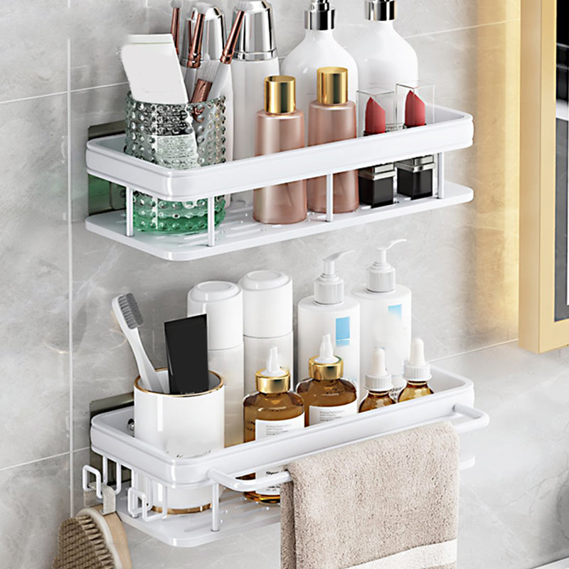 Modern Bathroom Accessories Hardware Set 1/2/3 - Piece Bath Shelf White 2 Piece Set 2 Clearhalo 'Bathroom Hardware Sets' 'Bathroom Hardware' 'Bathroom Remodel & Bathroom Fixtures' 'bathroom_hardware_sets' 'Home Improvement' 'home_improvement' 'home_improvement_bathroom_hardware_sets' 7392201