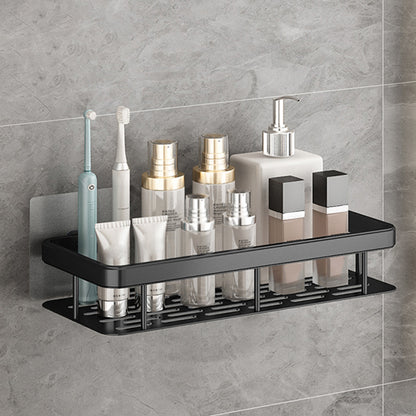 Modern Bathroom Accessories Hardware Set 1/2/3 - Piece Bath Shelf Black 1 Piece No Hook Included Clearhalo 'Bathroom Hardware Sets' 'Bathroom Hardware' 'Bathroom Remodel & Bathroom Fixtures' 'bathroom_hardware_sets' 'Home Improvement' 'home_improvement' 'home_improvement_bathroom_hardware_sets' 7392204
