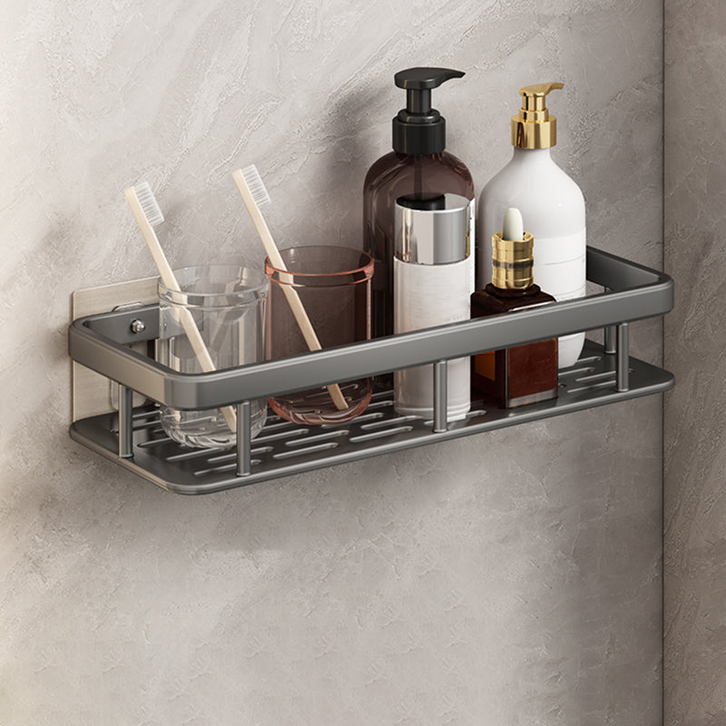 Modern Bathroom Accessories Hardware Set 1/2/3 - Piece Bath Shelf Grey 1 Piece No Hook Included Clearhalo 'Bathroom Hardware Sets' 'Bathroom Hardware' 'Bathroom Remodel & Bathroom Fixtures' 'bathroom_hardware_sets' 'Home Improvement' 'home_improvement' 'home_improvement_bathroom_hardware_sets' 7392208