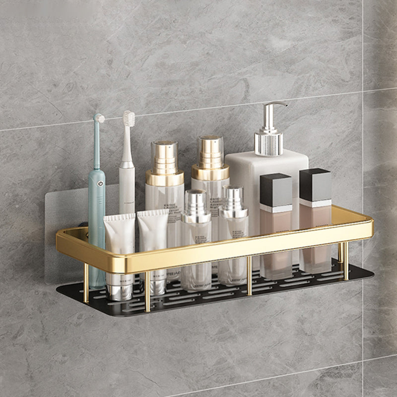 Modern Bathroom Accessories Hardware Set 1/2/3 - Piece Bath Shelf Gold 1 Piece No Hook Included Clearhalo 'Bathroom Hardware Sets' 'Bathroom Hardware' 'Bathroom Remodel & Bathroom Fixtures' 'bathroom_hardware_sets' 'Home Improvement' 'home_improvement' 'home_improvement_bathroom_hardware_sets' 7392210