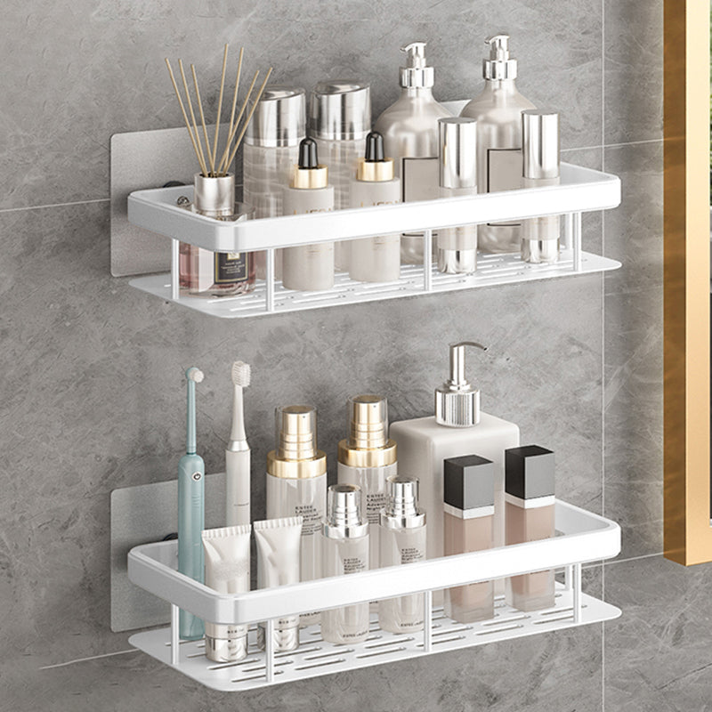 Modern Bathroom Accessories Hardware Set 1/2/3 - Piece Bath Shelf White 2 Piece Set No Hook Included Clearhalo 'Bathroom Hardware Sets' 'Bathroom Hardware' 'Bathroom Remodel & Bathroom Fixtures' 'bathroom_hardware_sets' 'Home Improvement' 'home_improvement' 'home_improvement_bathroom_hardware_sets' 7392212