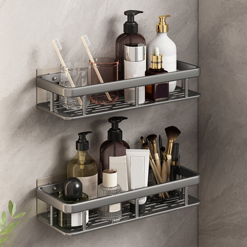 Modern Bathroom Accessories Hardware Set 1/2/3 - Piece Bath Shelf Grey 2 Piece Set No Hook Included Clearhalo 'Bathroom Hardware Sets' 'Bathroom Hardware' 'Bathroom Remodel & Bathroom Fixtures' 'bathroom_hardware_sets' 'Home Improvement' 'home_improvement' 'home_improvement_bathroom_hardware_sets' 7392213
