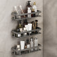 Modern Bathroom Accessories Hardware Set 1/2/3 - Piece Bath Shelf Grey 3 Piece Set No Hook Included Clearhalo 'Bathroom Hardware Sets' 'Bathroom Hardware' 'Bathroom Remodel & Bathroom Fixtures' 'bathroom_hardware_sets' 'Home Improvement' 'home_improvement' 'home_improvement_bathroom_hardware_sets' 7392218