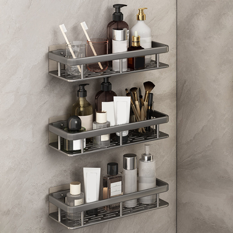 Modern Bathroom Accessories Hardware Set 1/2/3 - Piece Bath Shelf Grey 3 Piece Set No Hook Included Clearhalo 'Bathroom Hardware Sets' 'Bathroom Hardware' 'Bathroom Remodel & Bathroom Fixtures' 'bathroom_hardware_sets' 'Home Improvement' 'home_improvement' 'home_improvement_bathroom_hardware_sets' 7392218
