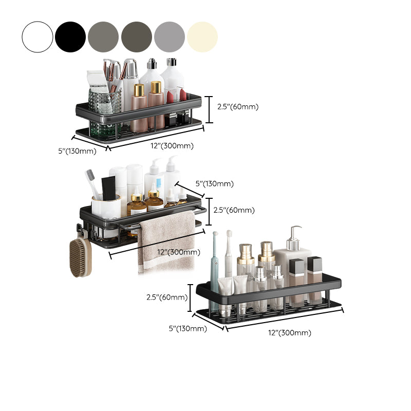 Modern Bathroom Accessories Hardware Set 1/2/3 - Piece Bath Shelf Clearhalo 'Bathroom Hardware Sets' 'Bathroom Hardware' 'Bathroom Remodel & Bathroom Fixtures' 'bathroom_hardware_sets' 'Home Improvement' 'home_improvement' 'home_improvement_bathroom_hardware_sets' 7392221