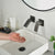 Waterfall Spout Bathroom Faucet Swivel Lever Handle 2 Holes Wall-Mounted Sink Faucet Grey Clearhalo 'Bathroom Remodel & Bathroom Fixtures' 'Bathroom Sink Faucets' 'Bathroom Sinks & Faucet Components' 'bathroom_sink_faucets' 'Home Improvement' 'home_improvement' 'home_improvement_bathroom_sink_faucets' 7392392