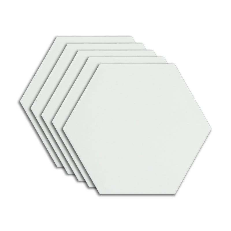 Contemporary Style Waterproof Floor Tile Straight Edge Hexagon Floor Tile White Clearhalo 'Floor Tiles & Wall Tiles' 'floor_tiles_wall_tiles' 'Flooring 'Home Improvement' 'home_improvement' 'home_improvement_floor_tiles_wall_tiles' Walls and Ceiling' 7392448