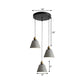 Grey 3 Heads Multi Ceiling Light Industrial Cement Cone/Bell/Drum Pendant Lamp Fixture, 3"/5"/6" H Clearhalo 'Ceiling Lights' 'Industrial Pendants' 'Industrial' 'Middle Century Pendants' 'Pendant Lights' 'Pendants' 'Tiffany' Lighting' 739247