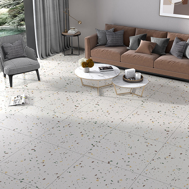 Water Resistant Plastic Floor Stone Look Square Edge Floor Tile Cream Clearhalo 'Flooring 'Home Improvement' 'home_improvement' 'home_improvement_vinyl_flooring' 'Vinyl Flooring' 'vinyl_flooring' Walls and Ceiling' 7392482