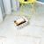 Water Resistant Plastic Floor Stone Look Square Edge Floor Tile White-Saffron Clearhalo 'Flooring 'Home Improvement' 'home_improvement' 'home_improvement_vinyl_flooring' 'Vinyl Flooring' 'vinyl_flooring' Walls and Ceiling' 7392495