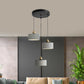 Grey 3 Heads Multi Ceiling Light Industrial Cement Cone/Bell/Drum Pendant Lamp Fixture, 3"/5"/6" H Clearhalo 'Ceiling Lights' 'Industrial Pendants' 'Industrial' 'Middle Century Pendants' 'Pendant Lights' 'Pendants' 'Tiffany' Lighting' 739254