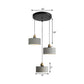 Grey 3 Heads Multi Ceiling Light Industrial Cement Cone/Bell/Drum Pendant Lamp Fixture, 3"/5"/6" H Clearhalo 'Ceiling Lights' 'Industrial Pendants' 'Industrial' 'Middle Century Pendants' 'Pendant Lights' 'Pendants' 'Tiffany' Lighting' 739257