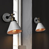 Grey Cone/Bowl/Dome Wall Light Sconce Vintage Cement 1 Light Kitchen Rotatable Wall Mounted Lamp Grey Cone Clearhalo 'Industrial wall lights' 'Industrial' 'Middle century wall lights' 'Tiffany' 'Wall Lamps & Sconces' 'Wall Lights' Lighting' 739282