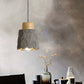 5"/5.5" Wide 1 Bulb Cup Shape Mini Hanging Light Vintage Grey and Wood Cement Ceiling Lamp Grey 5.5" Clearhalo 'Ceiling Lights' 'Industrial Pendants' 'Industrial' 'Middle Century Pendants' 'Pendant Lights' 'Pendants' 'Tiffany' Lighting' 739320