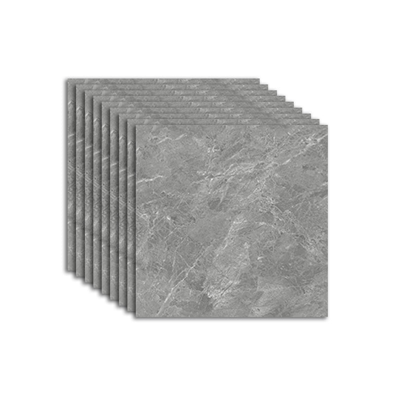 Modern Peel and Stick Tiles PVC Wallpaper for Floor and Wall Dark Gray 23.6" x 23.6" 9-Piece Set Clearhalo 'Flooring 'Home Improvement' 'home_improvement' 'home_improvement_peel_stick_blacksplash' 'Peel & Stick Backsplash Tile' 'peel_stick_blacksplash' 'Walls & Ceilings' Walls and Ceiling' 7393571
