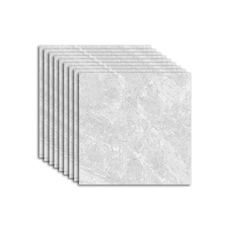 Modern Peel and Stick Tiles PVC Wallpaper for Floor and Wall Light Gray 23.6" x 23.6" 9-Piece Set Clearhalo 'Flooring 'Home Improvement' 'home_improvement' 'home_improvement_peel_stick_blacksplash' 'Peel & Stick Backsplash Tile' 'peel_stick_blacksplash' 'Walls & Ceilings' Walls and Ceiling' 7393573