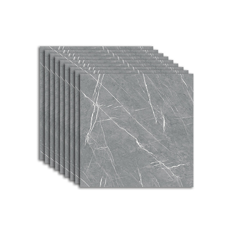 Modern Peel and Stick Tiles PVC Wallpaper for Floor and Wall Smoke Gray 23.6" x 23.6" 9-Piece Set Clearhalo 'Flooring 'Home Improvement' 'home_improvement' 'home_improvement_peel_stick_blacksplash' 'Peel & Stick Backsplash Tile' 'peel_stick_blacksplash' 'Walls & Ceilings' Walls and Ceiling' 7393576
